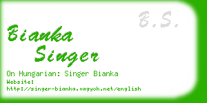 bianka singer business card